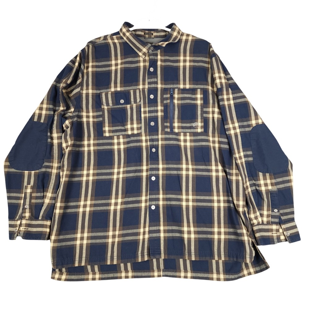 Wrangler ATG Men 2X Large Plaid Flannel Shirt‎ Organic Cotton Recycled Polyester
